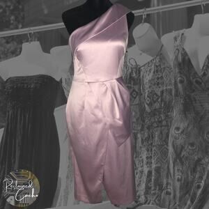 Vince Camuto Dusty Rose One Shoulder Cocktail Dress - Size 4